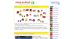 Desktop Screenshot of come-si-dice.imparare-lingue.eu