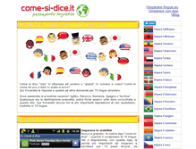 Tablet Screenshot of come-si-dice.imparare-lingue.eu